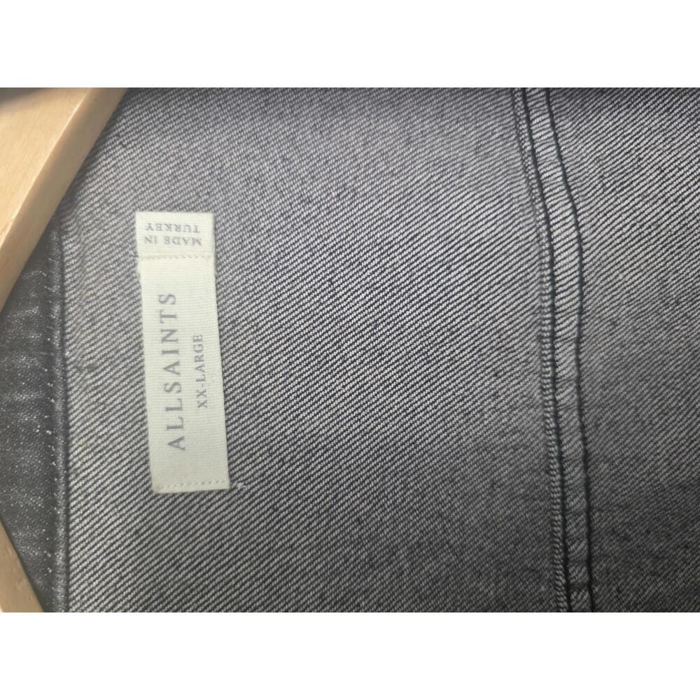 All Saints Barrio Denim Jacket Black Washed Size XXL - Picture 4 of 5